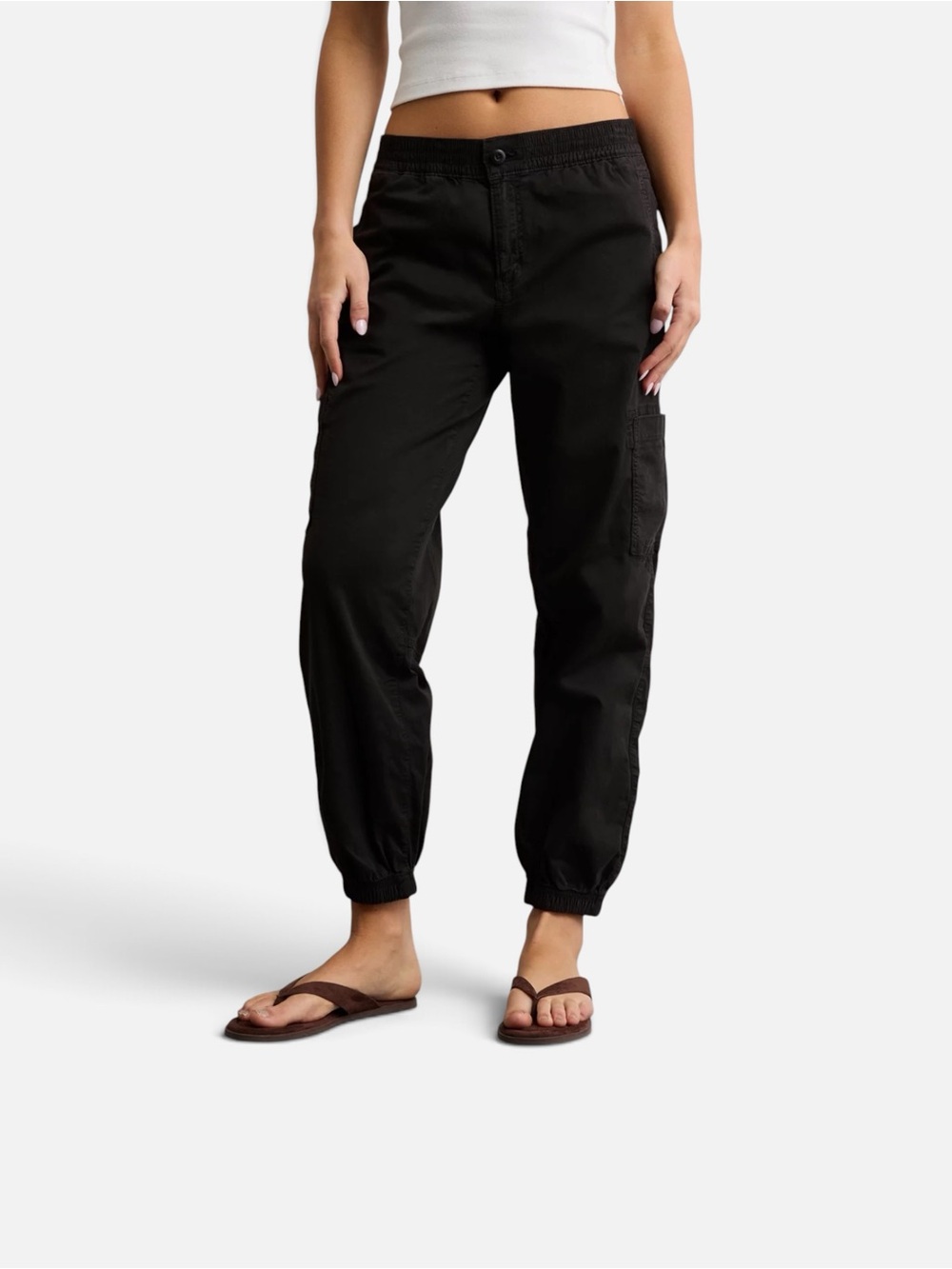 NWT American Eagle High Waisted Baggy Cargo Jogger Size 0 Short